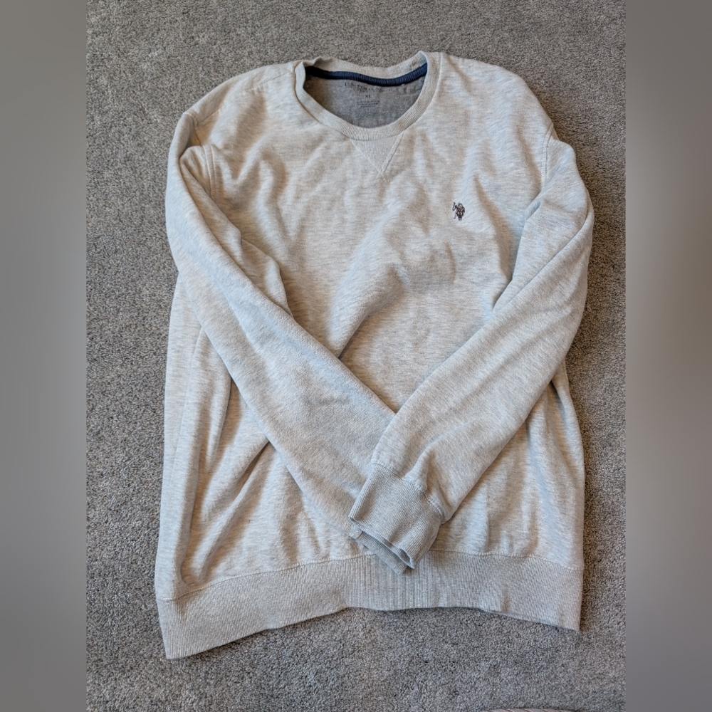 U.S. Polo Assn. Light Gray Crew Neck Sweater